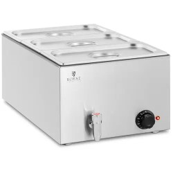 Royal Catering Bain Marie lämpöhaude 600 W 3 kpl GN 1 3 astiaa poistoventtiili