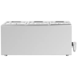 Royal Catering Bain Marie -lämpöhaude 600 W, 3 kpl GN 1/3 -astiaa, poistoventtiili