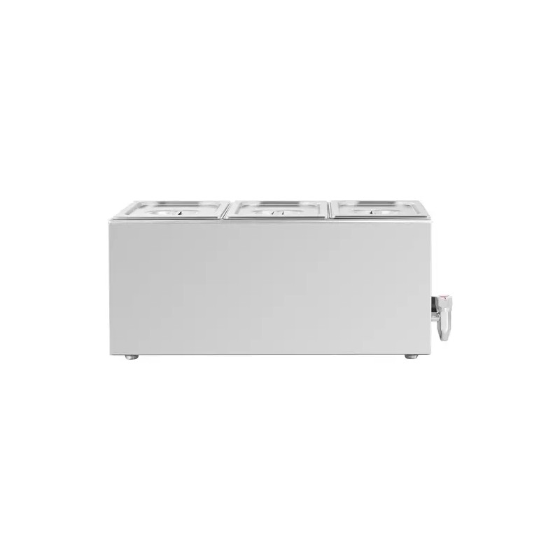 Royal Catering Bain Marie -lämpöhaude 600 W, 3 kpl GN 1/3 -astiaa, poistoventtiili