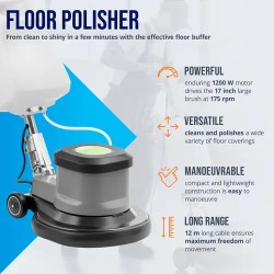 TOPCLEAN 1800PRO+ lattiankiillotuskone 43,2 cm 5 l