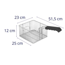 Royal Catering friteerauskori 16 l altaisiin, ruostumaton teräs, 25 x 23 x 12 cm