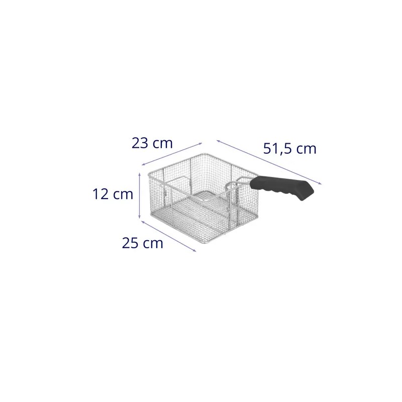 Royal Catering friteerauskori 16 l altaisiin, ruostumaton teräs, 25 x 23 x 12 cm