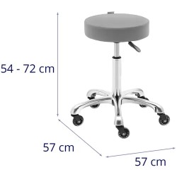 Pyörittävä jakkara WORCESTER DARK GRAY, korkeus 530–710 mm, 150 kg, tummanharmaa