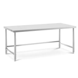 Royal Catering ECO ruostumaton työpöytä 200 x 90 cm 300 kg