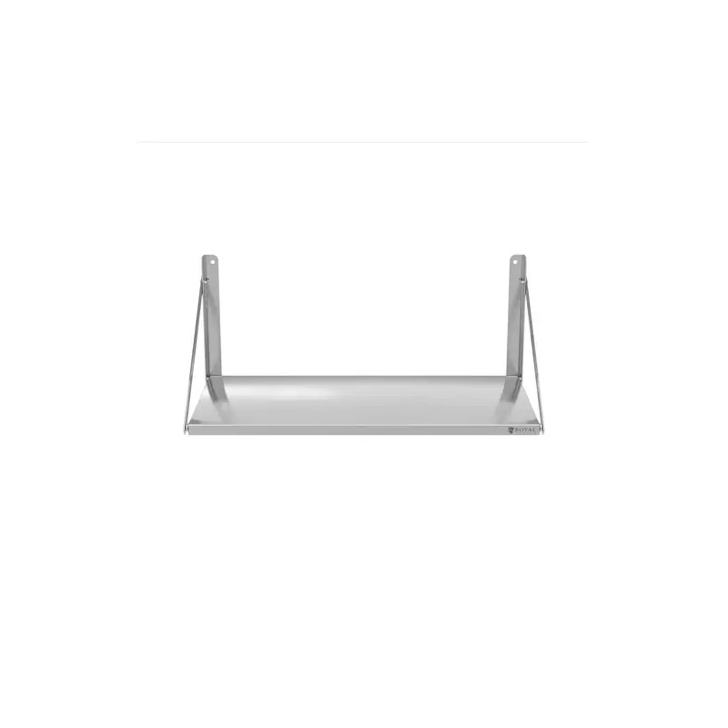 Royal Catering RC-BFWS10045 taitettava seinähylly, ruostumaton teräs, 100 x 45 cm, 40 kg