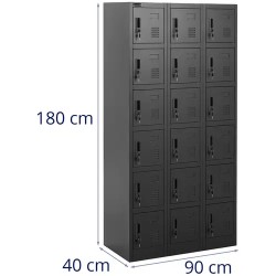 Fromm & Starck metallinen lokerikko 18 lokeroa lukittava 200 kg