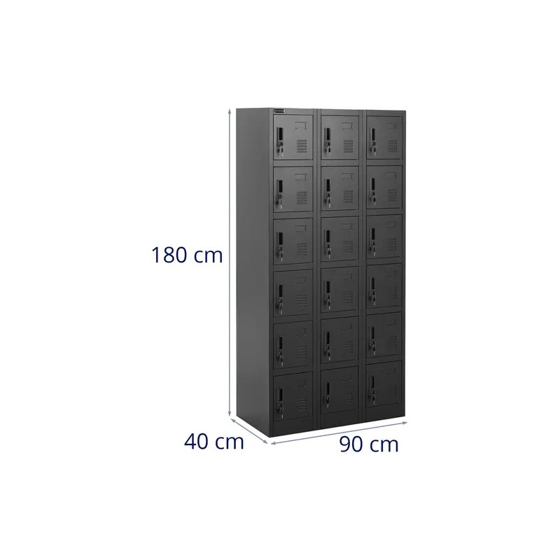 Fromm & Starck metallinen lokerikko 18 lokeroa lukittava 200 kg