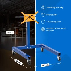 Moottoritelga 680 kg, 4 säädettävää vartta, 360° kääntyvä alusta, MSW-MS-680A