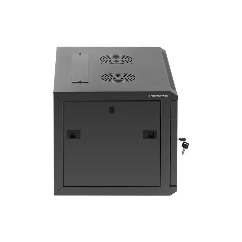 Fromm & Starck 19" palvelinkaappi 6U, musta, lukittava, 60 kg kantavuus