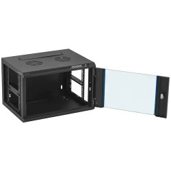 Fromm & Starck 19" palvelinkaappi 6U, musta, lukittava, 60 kg kantavuus