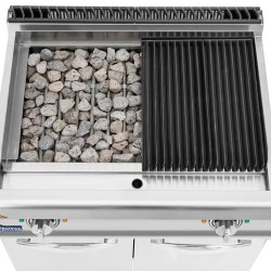 Royal Catering Pro 730 Series lavasteinigrilli 8,1 kW 400 V 80 x 73 cm