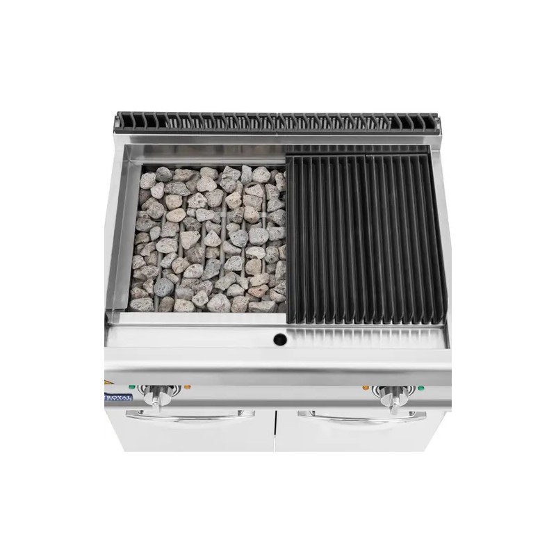 Royal Catering Pro 730 Series lavasteinigrilli 8,1 kW 400 V 80 x 73 cm