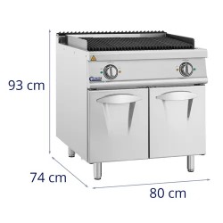Royal Catering Pro 730 Series lavasteinigrilli 8,1 kW 400 V 80 x 73 cm