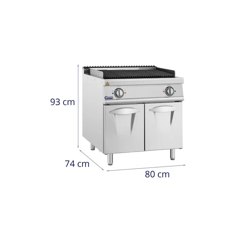 Royal Catering Pro 730 Series lavasteinigrilli 8,1 kW 400 V 80 x 73 cm