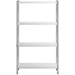 Royal Catering RCER-10040 ruostumattomasta teräksestä valmistettu hyllystö 100 x 40 x 180 cm