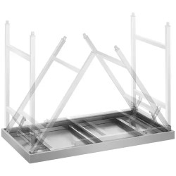 Royal Catering RCAT-120K taittuva työpöytä ruostumaton teräs 120 x 60 cm