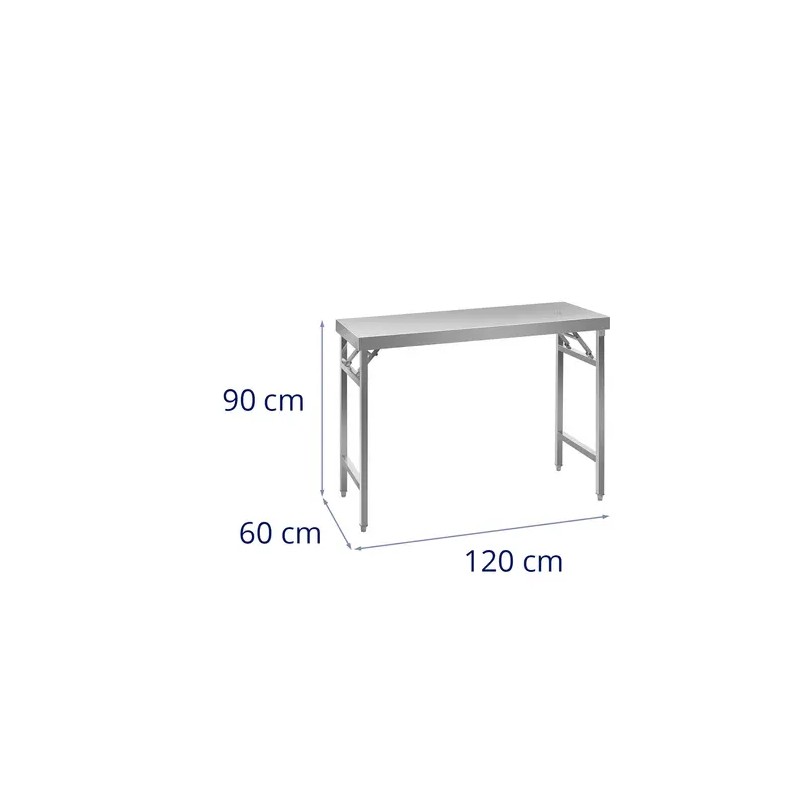 Royal Catering RCAT-120K taittuva työpöytä ruostumaton teräs 120 x 60 cm