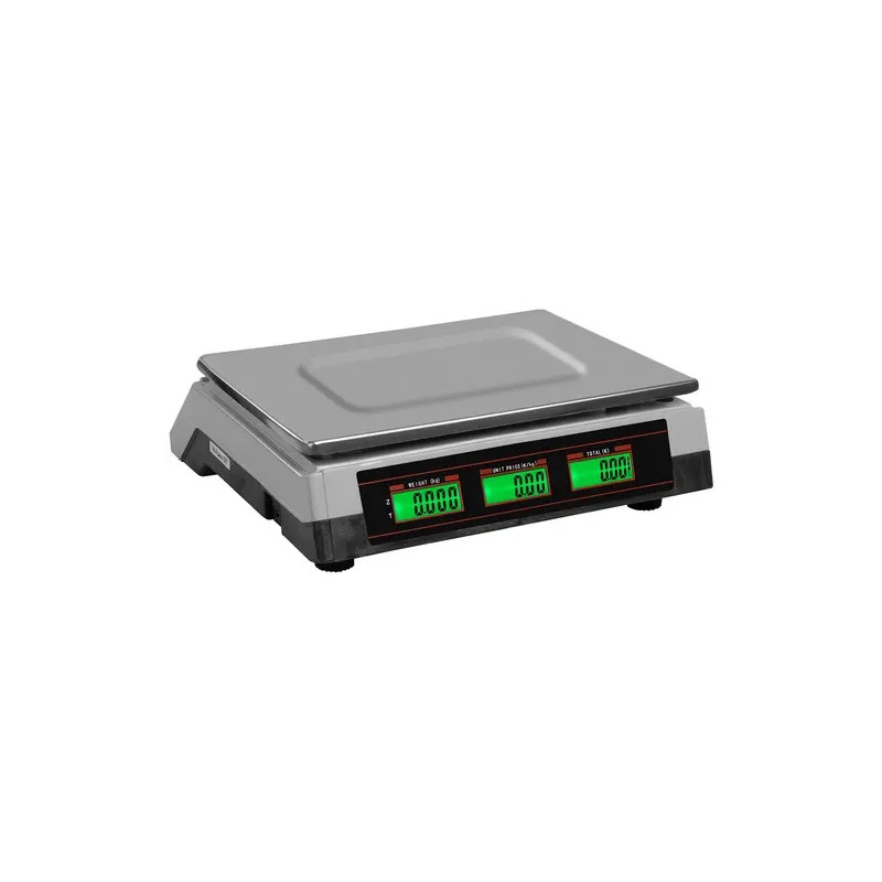 Kontrollivaaka SBS-PW-402CS, 40 kg / 2 g, 33,9 x 23,3 cm, 6 LCD-näyttöä