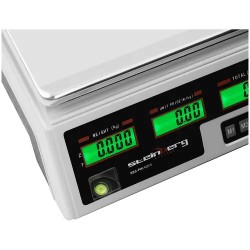Kontrollivaaka SBS-PW-402CS, 40 kg / 2 g, 33,9 x 23,3 cm, 6 LCD-näyttöä