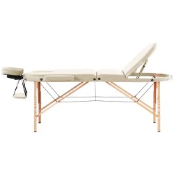 Taittuva hierontapöytä 185 x 70 cm, beige, kantavuus 220 kg