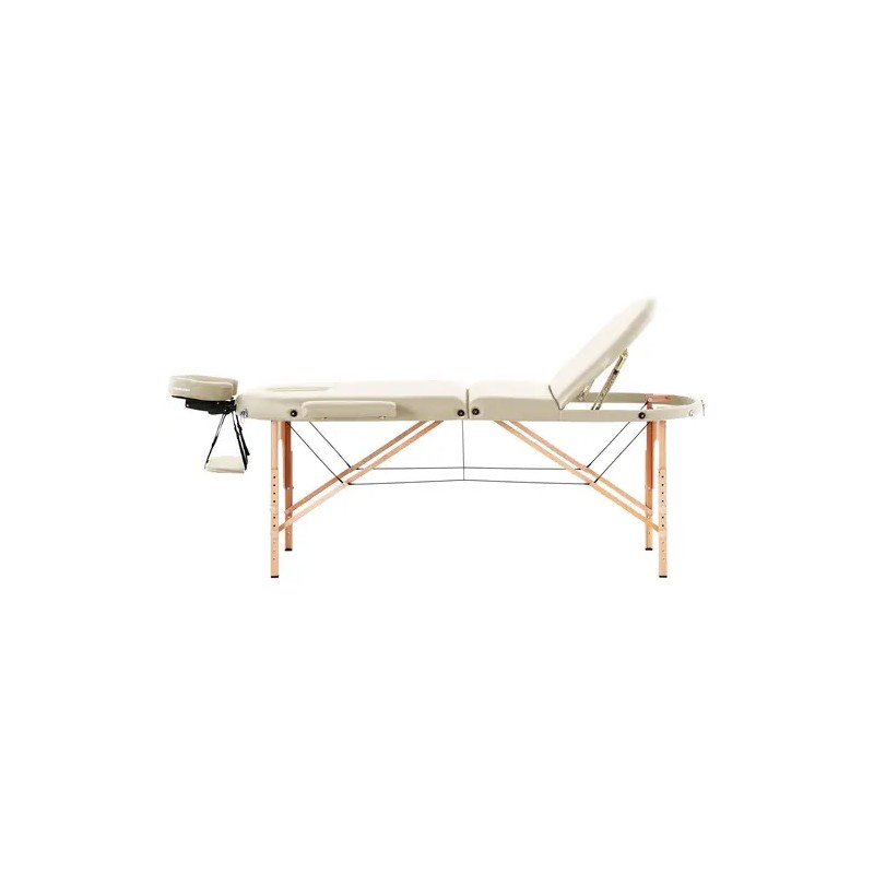 Taittuva hierontapöytä 185 x 70 cm, beige, kantavuus 220 kg