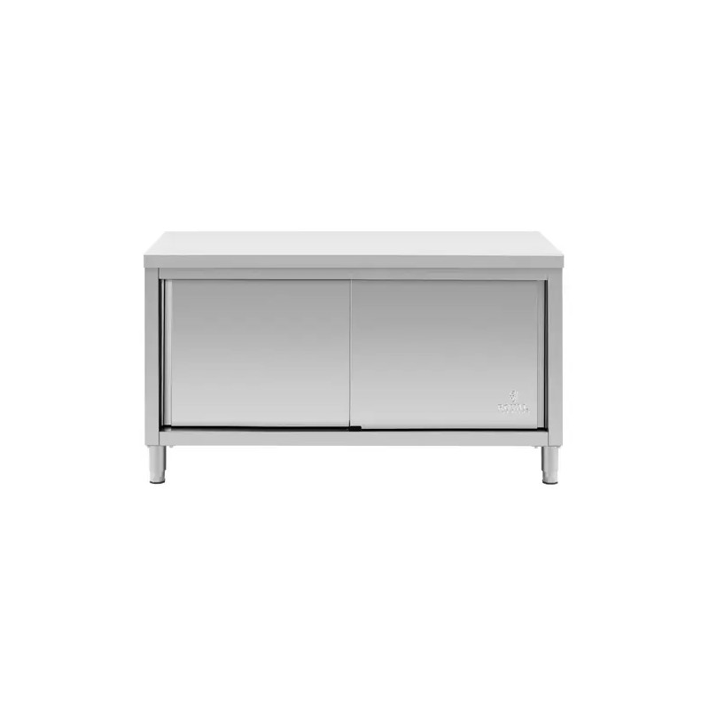 Royal Catering ECO ruostumattomasta teräksestä valmistettu työpöytäkaappi 150 x 70 cm 500 kg