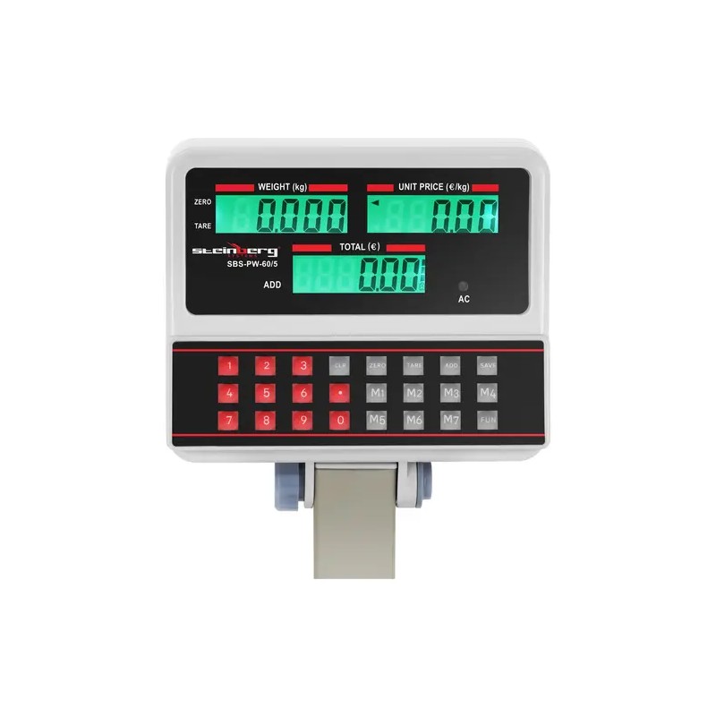 Kontrollivaaka SBS-PW-60/50, 60 kg / 5 g, 30 x 35 cm, LCD-hochanäyttö