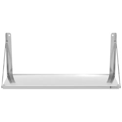 Royal Catering RC-BFWH10030 taitettava seinähylly, ruostumaton teräs, 100 x 30 cm, 40 kg
