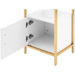 Kosmetiikkakaappi 82 x 32 x 38 cm, 1 laatikko, 1 lokero, kullanvärinen runko