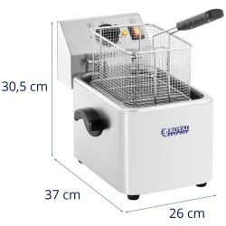Sähkökäyttöinen friteerausallas 8 l 2500 W EGO-termostaatti