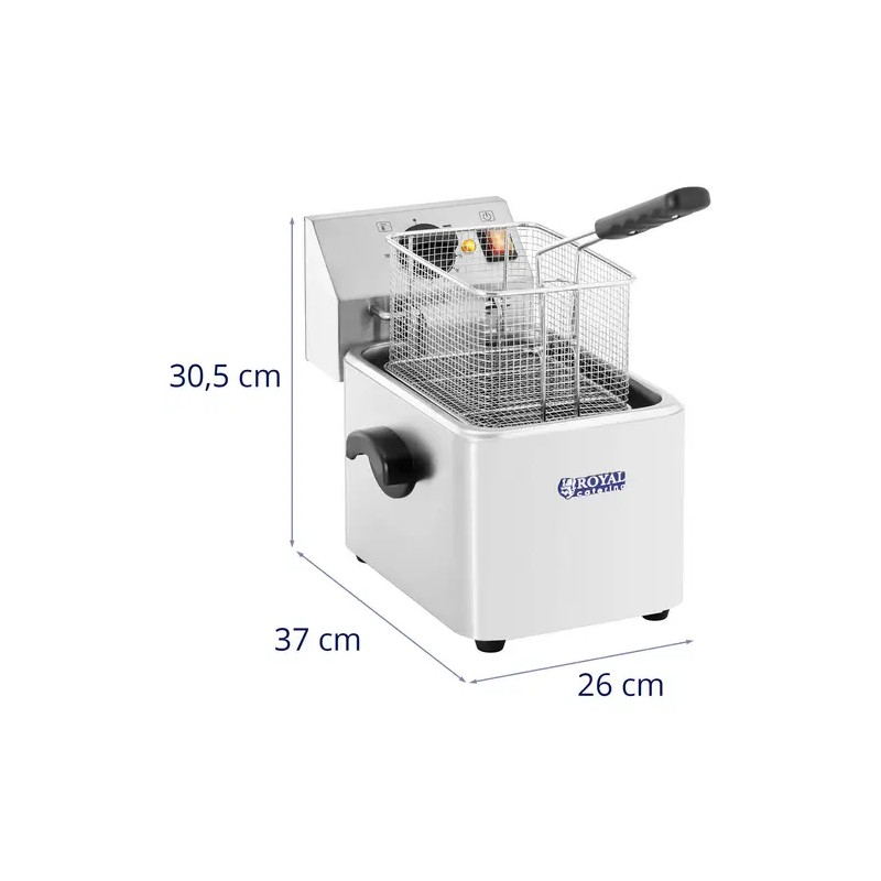 Sähkökäyttöinen friteerausallas 8 l 2500 W EGO-termostaatti