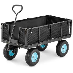 Taitettava kuljetusvaunu HT TWIN 550 550 kg kantavuus kumipyörät