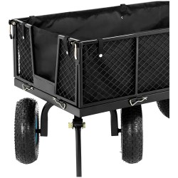 Taitettava kuljetusvaunu HT-TWIN 550, 550 kg kantavuus, kumipyörät