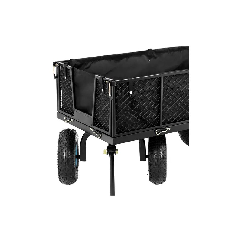 Taitettava kuljetusvaunu HT-TWIN 550, 550 kg kantavuus, kumipyörät