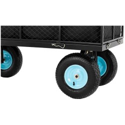 Taitettava kuljetusvaunu HT-TWIN 550, 550 kg kantavuus, kumipyörät