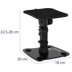 Säädettävä monitori- ja kaiutinteline, korkeus 225–280 mm, kallistus ±15°