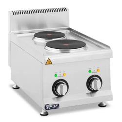 Royal Catering Elektroherd Gastro sähköliesi 4 6 kW 2 levyä pöytämalli