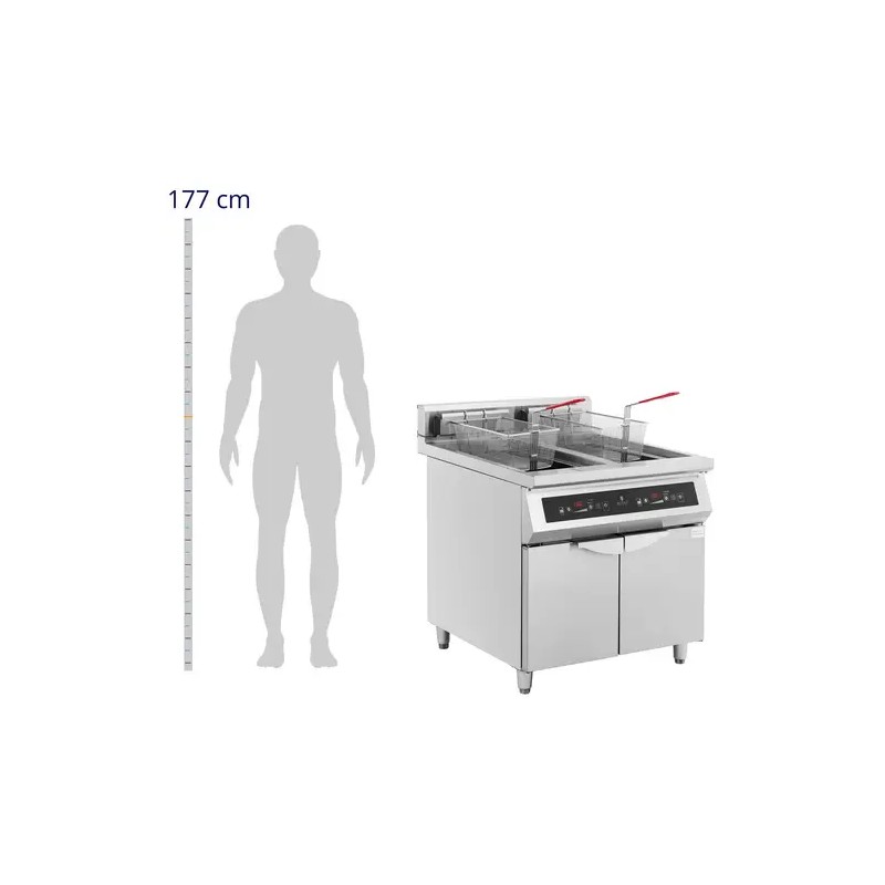 Royal Catering Induktiofriteuse 2 x 30 l 20 000 W 400 V