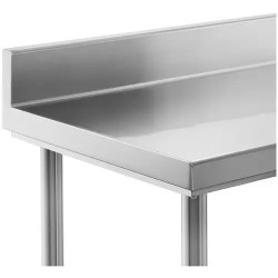Royal Catering RCWT-100X70EB ruostumattomasta teräksestä valmistettu työpöytä, 100 x 70 cm, 95 kg