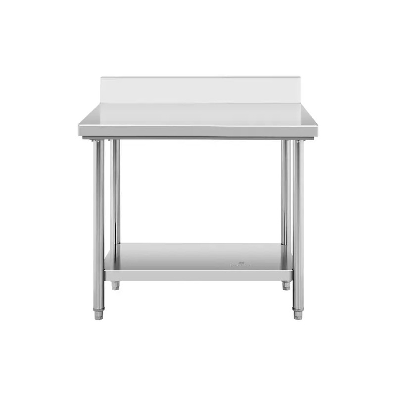 Royal Catering RCWT-100X70EB ruostumattomasta teräksestä valmistettu työpöytä, 100 x 70 cm, 95 kg