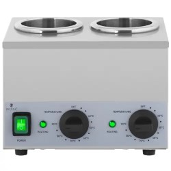 Royal Catering kastikkeenlämmitin 2 x 1 l, 40-90 °C, ruostumaton teräs