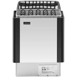 Sähkölämmitin saunaan 8 kW, 30-110 °C, ruostumaton teräspaneeli