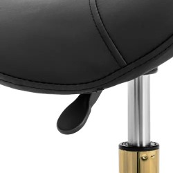 Ergonominen satulajakkara 55-70 cm 150 kg musta/kulta