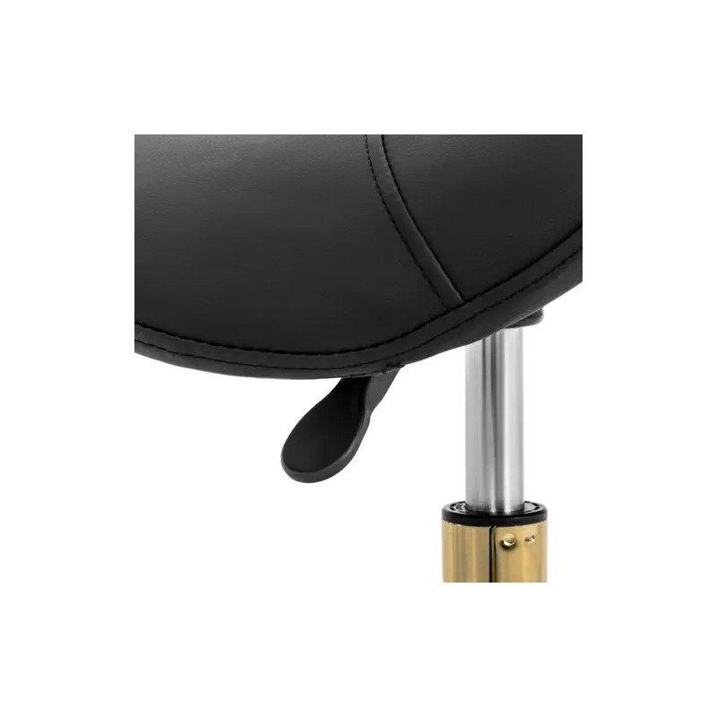 Ergonominen satulajakkara 55-70 cm 150 kg musta/kulta