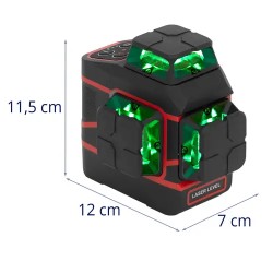 360° Ristiviivallasermi 30 m kaukosäätimellä ja kuljetuslaukulla