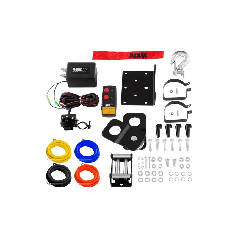Offroad-vinssi MSW PROPULLATOR 4500-A 2040 kg 12 V 15 m teräsvaijeri