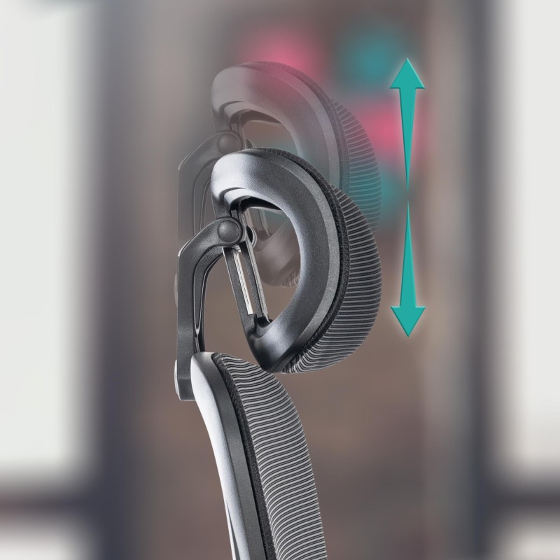 Ergonominen toimistotuoli säädettävällä niskatuella ja ristiselän tuella