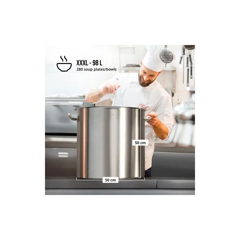 Royal Catering RCST-98LI-E induktiokattila 98 l Ø 50 cm ruostumaton teräs