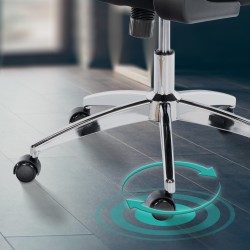 Ergonominen toimistotuoli säädettävällä niskatuella ja ristiselän tuella