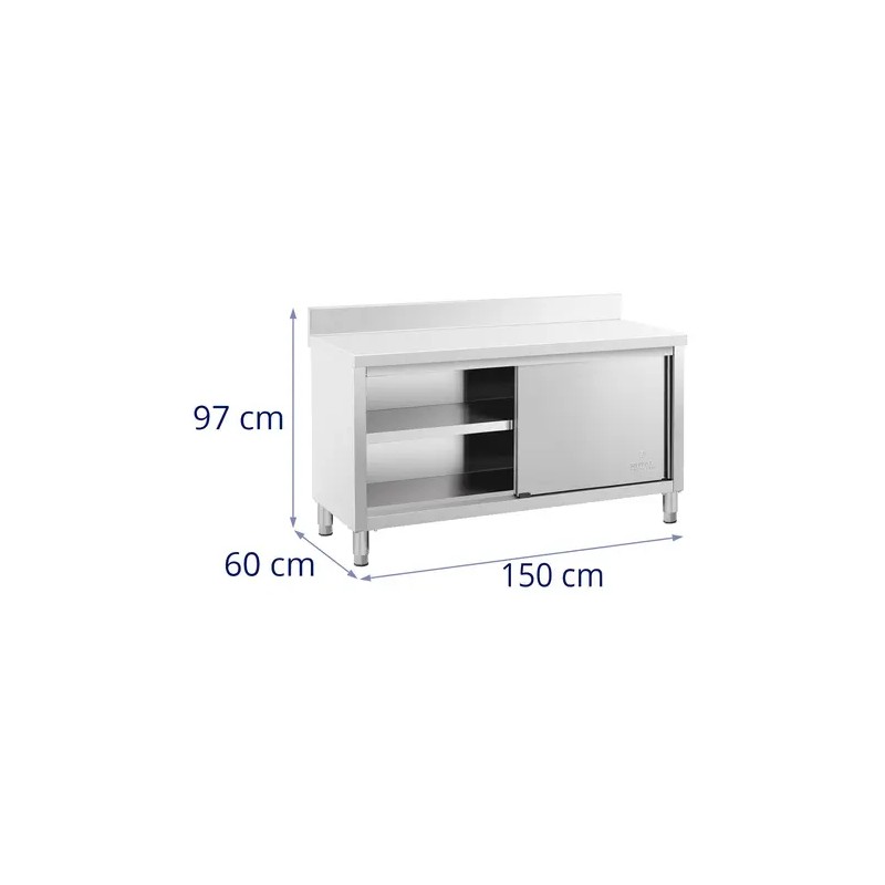 Royal Catering RCSSCB-150x60-E-B työpöytäkaappi ruostumaton teräs 150 x 60 cm